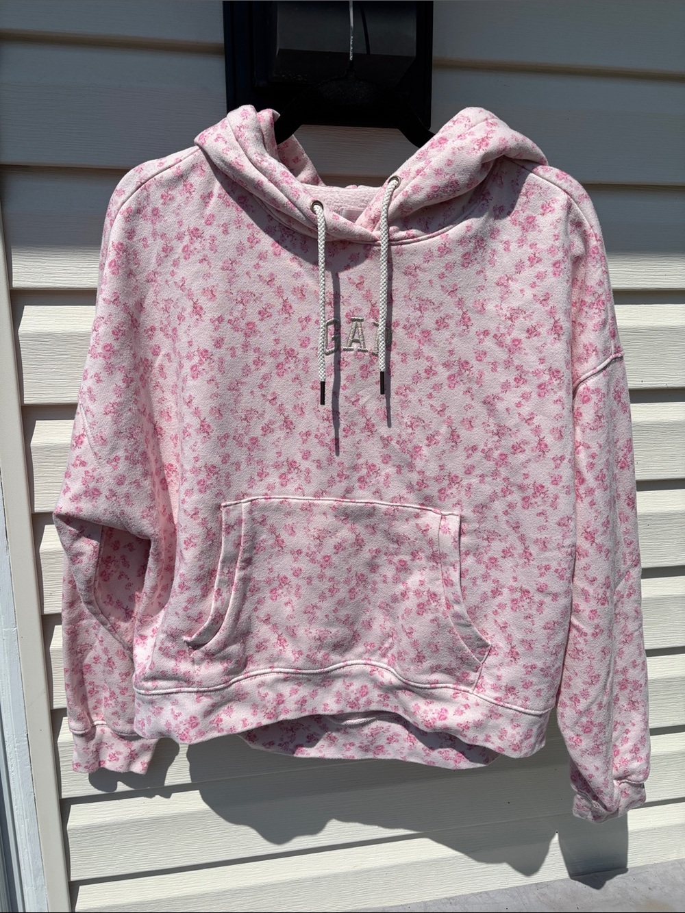 GAP Pink Floral Hooded Sweatshirt